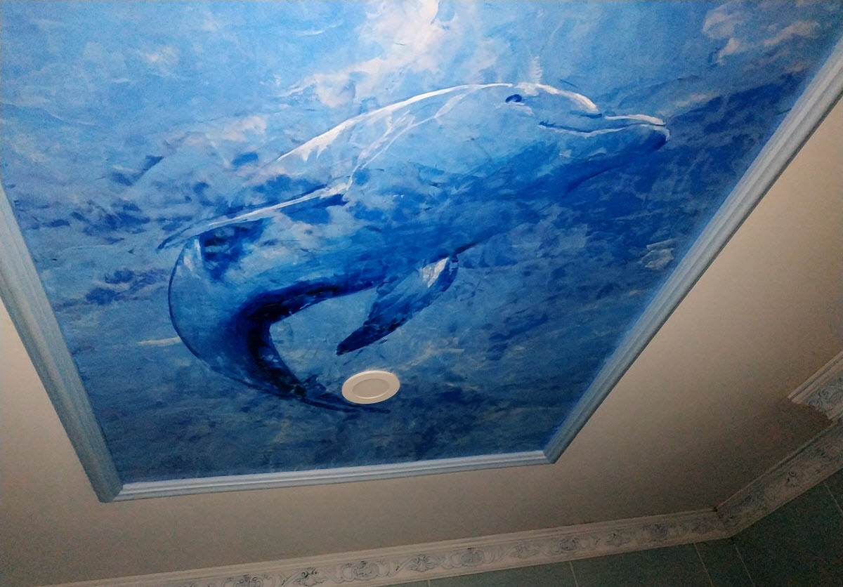 Benátský štuk - detail textury a přechodu barev